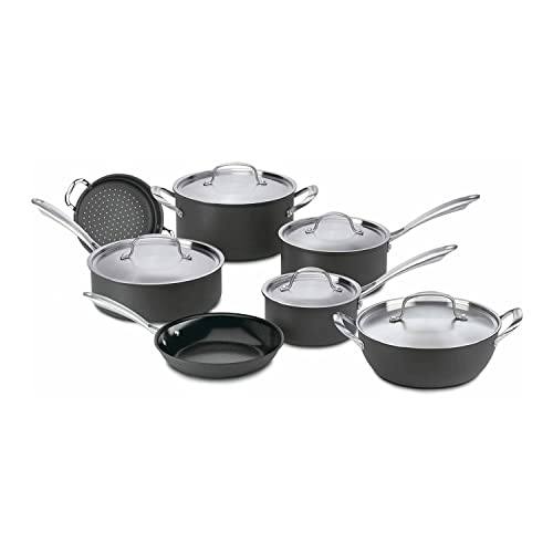 Cuisinart GG-12 GreenGourmet Hard Anodized 12-Piece Set. Black/Stainless Steel